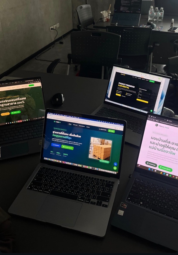 ผลงานเว็บไซต์ที่นักเรียนสร้างและ Deploy ขึ้นระบบจริง